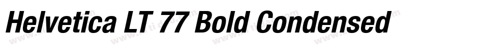 Helvetica LT 77 Bold Condensed字体转换